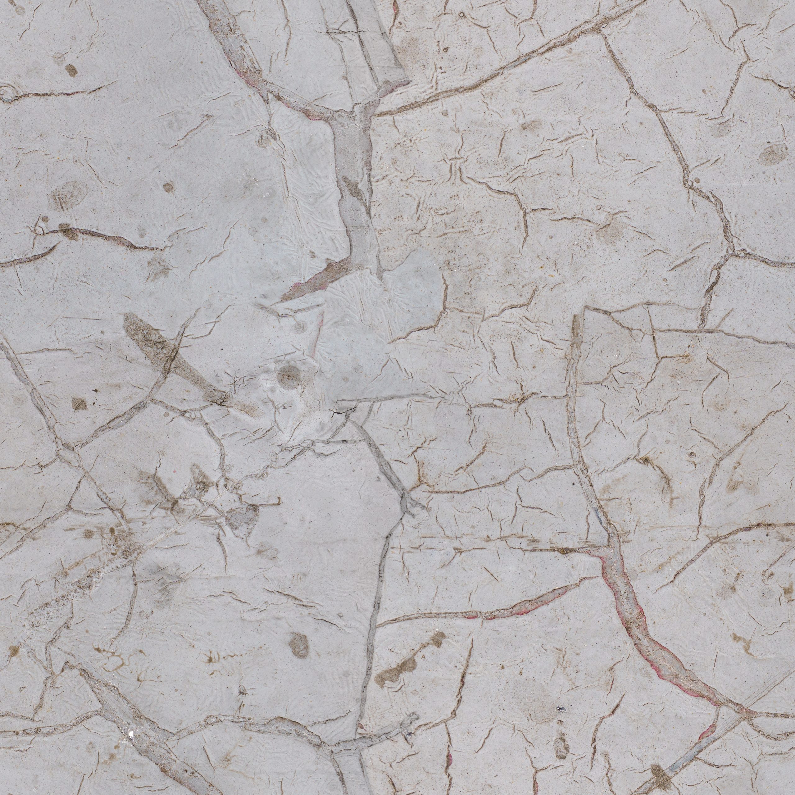 Seamless texture of gray cracked plaster layer