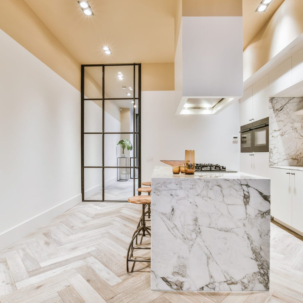 Interior of a beautiful kitchen of an elite house