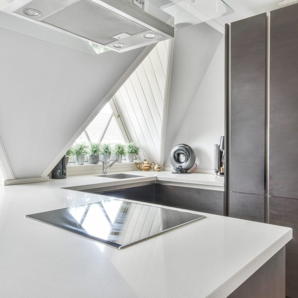 Interior of a beautiful kitchen of an elite house